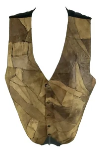 SAHB vest 100% leather Size 3 brown. - Picture 1 of 6