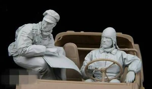 Kit modelo resina 1/16 2 piezas soldados alemanes conductores (sin coche) Segunda Guerra Mundial sin pintar - Imagen 1 de 2