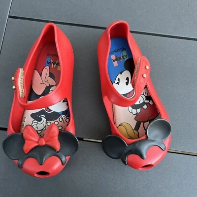 Mini Melissa Ultragirl Disney Rojo Minnie y Mickey Mouse Zapatos Niño Pequeño Talla 9 Foto 1 de 4