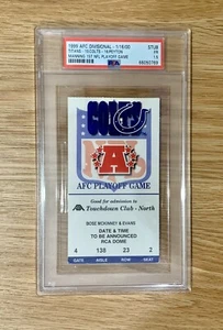 Boleto de juego de playoffs de la AFC 1999 Colts Titans Peyton Manning primer debut PSA Pop 7 - Imagen 1 de 1