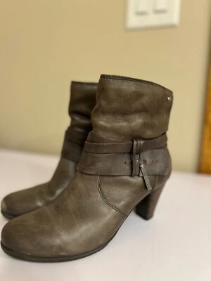 Pikolinos Gray Leather Ankle Boot Bootie Zip 3” Heel Size EU 38/ US 7-8 - Image 1 of 4