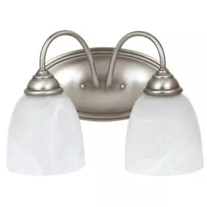 Sea Gull Lemont 13" 2 Light GU24 Bath Vanity Antique Brushed Nickel 44317BLE-965 - Picture 1 of 1