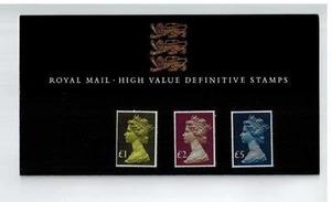 ROYAL MAIL HIGH VALUE STAMPS PRESENTATION PACK 13 £1 £2 £5 SCARCE 1977 - Picture 1 of 2