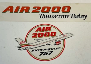 Air 2000 Airlines Decals (2) Super-Quiet 757 - Picture 1 of 2