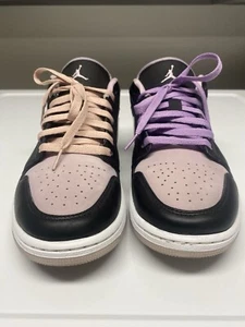 Nike Air Jordan 1 Retro Low SE Black Iced Lilac Purple DV1309-051 Men's Size 9 - Picture 1 of 11