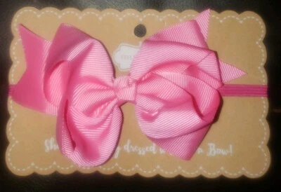 Mud Pie 罗缎蝴蝶结头带,弹性,均码最适合,亮粉色 — 第 1/2 张图片