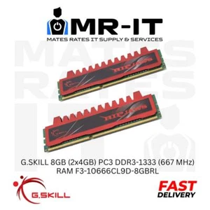 G.SKILL 8GB (2x4GB) PC3 DDR3-1333 (667 MHz) RAM F3-10666CL9D-8GBRL - Picture 1 of 1