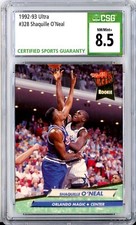 1992-93 Ultra #328 Shaquille O'Neal RC - Orlando Magic- CSG 8.5 NM/Mint+