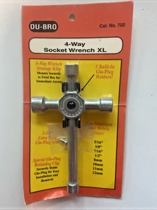 Original DuBro RC Part #702 - 4 Way Socket Wrench Tool Standard & Metric NOS - Picture 1 of 2
