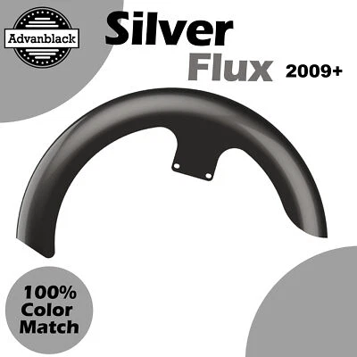 Fits 09+ Harley Advanblack SILVER FLUX 21" Reveal Wrapper Hugger Front Fender - Image 1 of 4