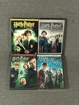 Harry Potter DVD Set 4 Chamber Secrets Goblet  Fire Half Blood Order Phoenix - Image 1 of 4