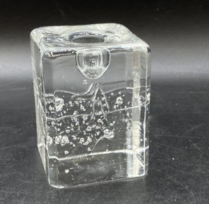 Iittala Arkipelago ICE Glass Triangular Candle Holder Timo Sarpaneva Finland - Picture 1 of 12