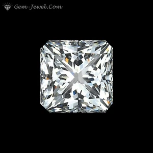 Lovely 9 MM 3.50 CT Full White Square Radiant Shape Cut Loose Moissanite 4 Ring - Picture 1 of 4