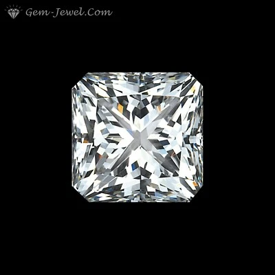 Lovely 9 MM 3.50 CT Full White Square Radiant Shape Cut Loose Moissanite 4 Ring - Image 1 of 4