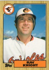Ray Knight 1987 Topps Traded Baseball card #59T Baltimore Orioles