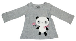 First Impressions Baby Girls Panda With Bow Applique Long Sleeve T-Shirt NWT