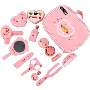 Rls Solid Children's wooden makeup beauty play set toy with Cosmetics Bag - Picture 1 of 8