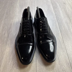 Esmoquin Oxford Hugo Boss Negro Brillante Charol Talla 7 Formal Boda Esmoquin - Imagen 1 de 4