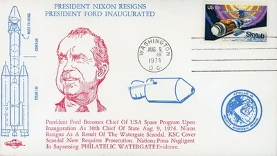 US 1529 Apollo 15 Space Cover Nixon Resigns Orbit Covers - Image 1 of 2
