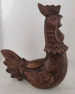 Gallo de cerámica marrón vintage Treasure Craft T.C. USA 7”T - Imagen 1 de 16