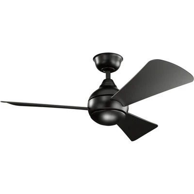 Kichler Lighting 330151SBK Sola 44 inch Satin Black Ceiling Fan - Image 1 of 4