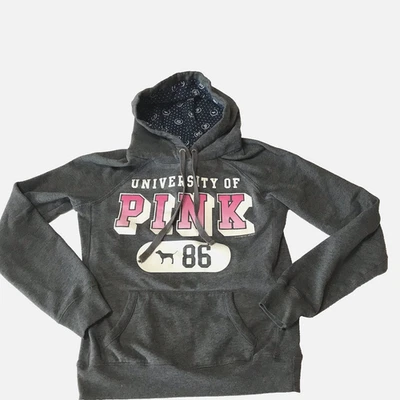 Sudadera Victorias Secret ROSA Universidad de Rosa Pequeña Sudadera con Capucha Perro Térmica Foto 1 de 4