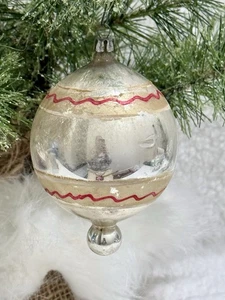 Vintage mundgeblasene Glas Schablone TROPFEN Weihnachtsschmuck Germany - 4 - Bild 1 von 7