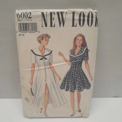 New Look Vintage Pattern 2 Dresses #6002 Size 8-18. - Image 1 of 2