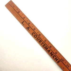 Vintage Maßstab Holz Orange L.A. COURTMANCHE HARDWARE GERÄT Mcminnville ODER - Bild 1 von 5
