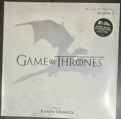 GAME OF THRONES SEASON 3 2xLP LTD/ED OF 1000 STARK BLOOD SPLATTER VINYL SEALED - Image 1 of 3