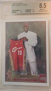 2003 Topps #221 LeBron James Rookie Card BGS 8.5 " THE KING " !!! - Picture 1 of 6