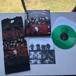 Slipknot 2009 Slime Green Vinyl LP & T-Shirt Box Set -Size Large - Nu Metal - Picture 1 of 10