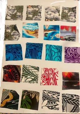 20 peças pré-cortadas 4” quadrados tecido 100% algodão linda estampa havaiana 4 acolchoamento - Imagem 1 de 4