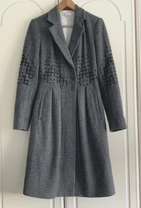 Abrigo Armand Ventilo Gris Doble Pecho Mezcla Lana A Medida Talla 38 UK 10 - Imagen 1 de 11