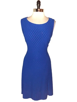 RONNI NICOLE Size 14 A-Line Dress Blue Sleeveless Stretch Knit Knee Length - Image 1 of 4