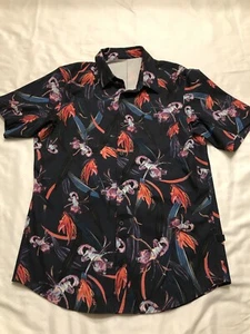 Lululemon Mens Airing Easy Hawaiian Short Sleeve Button Shirt Floral Size Med - Picture 1 of 8