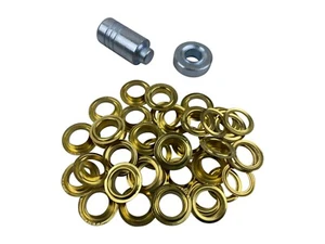 12mm Brass Steel Eyelet Kit for Tarpaulins Eye Crafts Fitting Set - 25 Pack - Picture 1 of 2