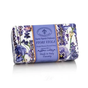 Saponificio Artigianale Fiorentino violette Blumen Seife 250 g - Bild 1 von 2