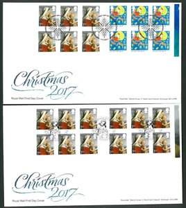 2017 Weihnachten Einzelhandel Bücher Set 4 FDCs - Bethlehem, Llandeilo (Stern) Pmk - Bild 1 von 2