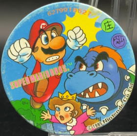 Mario Bowser Peach Menko Super Mario Bros Famicom Card Nintendo 1985 NES Japan