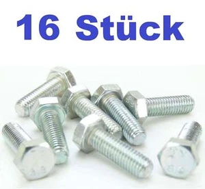 16x M8 x 25 Sechskantschrauben Maschinenschrauben M8x25 DIN 933 Gewindeschrauben - Bild 1 von 4