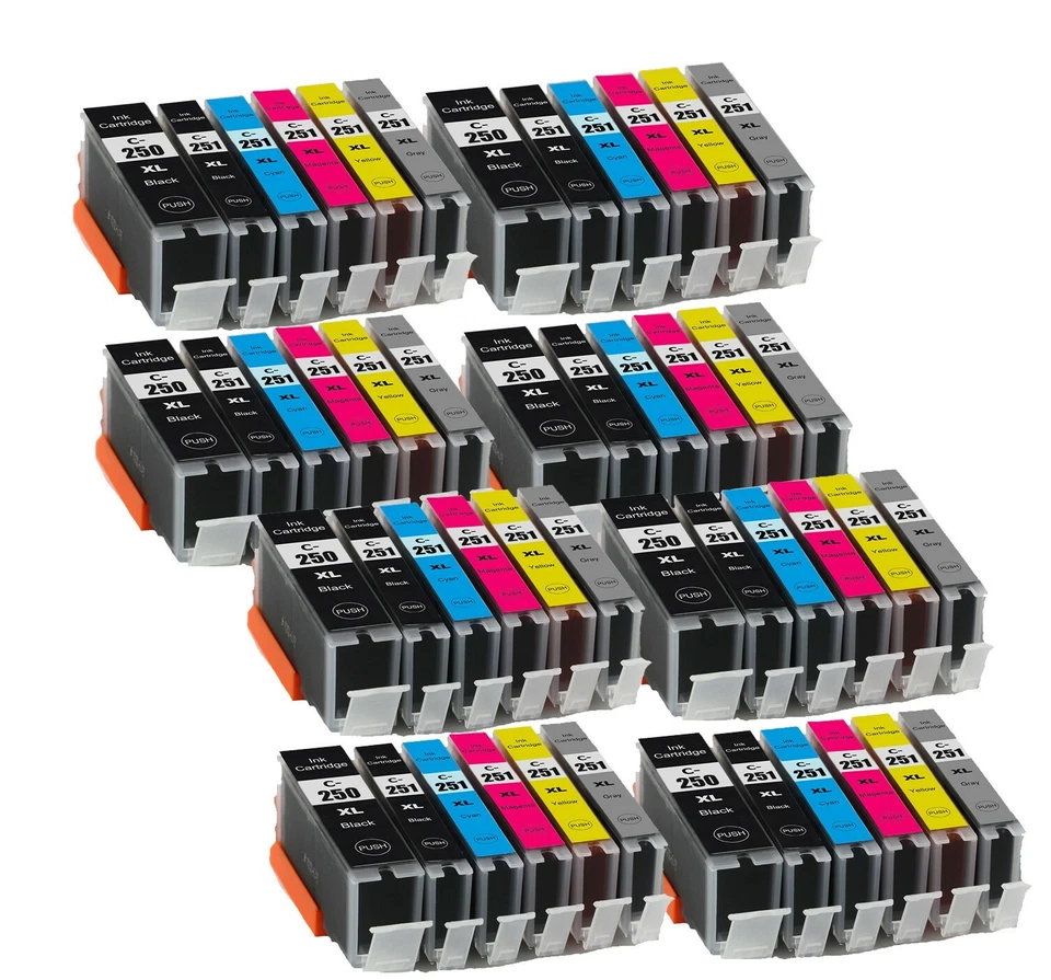 Juego de tinta de repuesto 48P para Canon PGI-250XL CLI251XL iP8720 MG7520 MG7120 MG6320 Foto 1 de 1