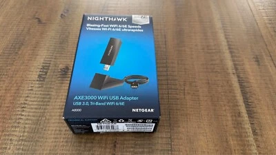 NETGEAR - Nighthawk AXE3000 Tri-Band Wi-Fi 6E USB 3.0 Adapter - Black NEW SEALED - Image 1 of 4