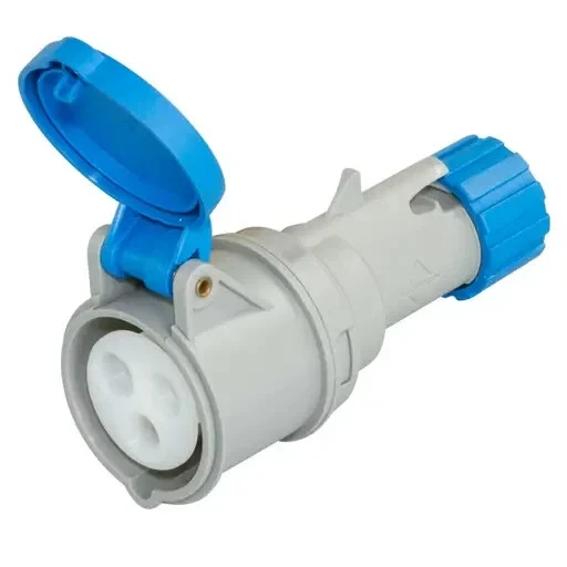 Lewden Pm16/2100fpb Trailing Coupler (female) 230 Volt 16 Amp 2p E Blue Ip44
