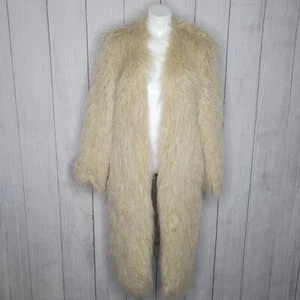House Of Harlow 1960 x Revolve Marisa Natural Faux Fur Coat Womens Size Small - Picture 1 of 11