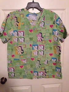 Carebear Size Medium Scrub Top - Picture 1 of 5
