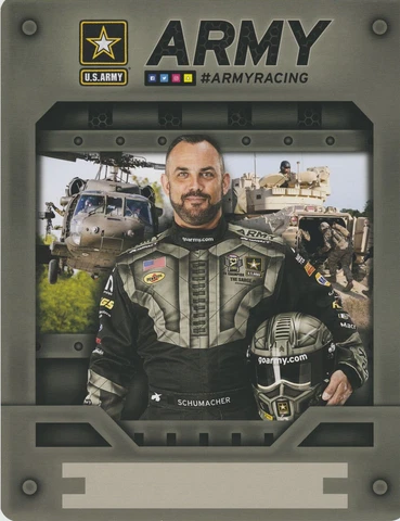 2018 Tony Schumacher U.S. Army Top Fuel NHRA postcard Cover