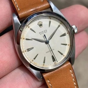 Vintage Rolex Oyster Ref. 6424 Large 35.5mm Precision Stainless Steel Wristwatch - Picture 1 of 24