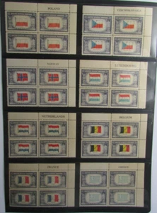 1943-44  #909-21  MNH stamps  13 Plate Blocks - Picture 1 of 2