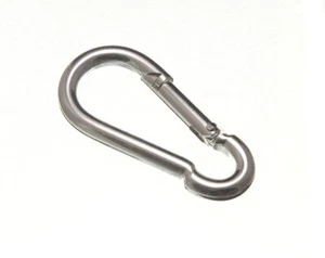 Neu 100 X Snap Haken Feder Verriegelung Clips (Karabiner) M6 Verzinkter Stahl - - Bild 1 von 1